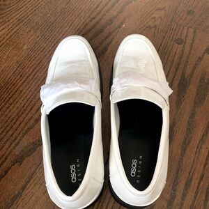 Very gently used white patent ASOS men’s shoes